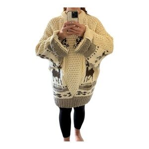 Cowichan & Fisherman Eclectic Wool Sweater | YAH YAH! -  Large / XLarge